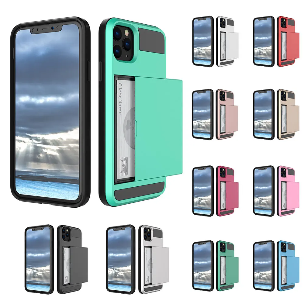 Чехол KISS Slip Slot чехол для телефона iPhone 11 Pro Max PC + держатель TPU s 7 8 Plus X XR XS MAX