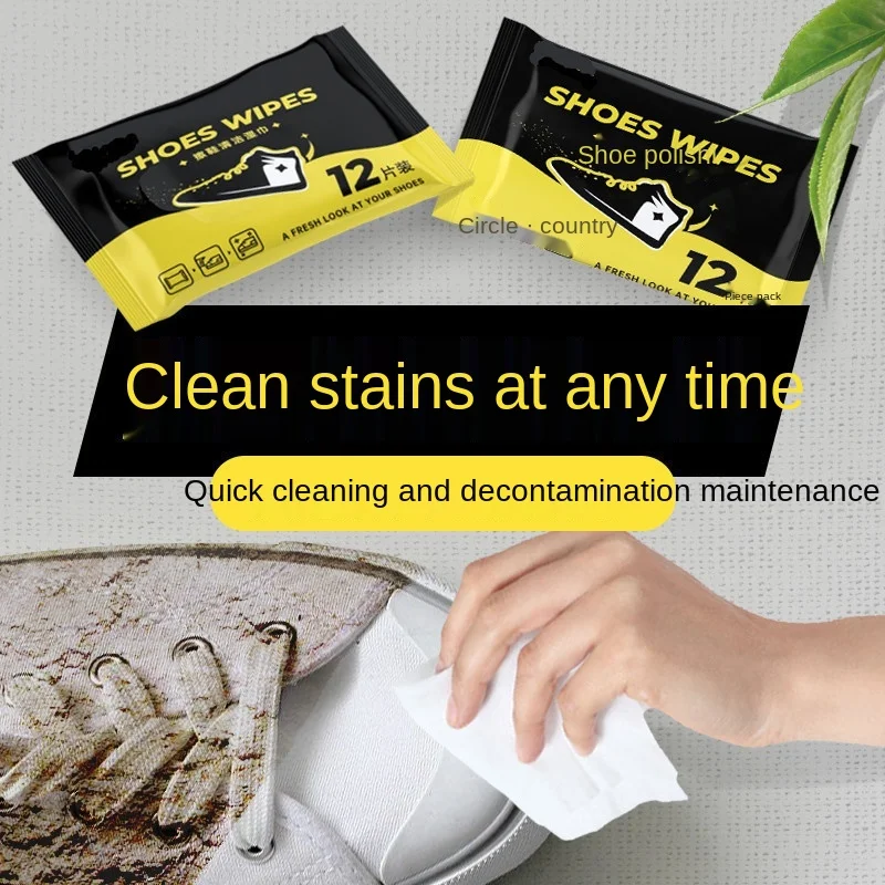 12/30/80Pcs/Bag Disposable Shoe Wipes Small White Shoe Artifact Cleaning Tools Care Shoes Useful Fast Scrubbing Quick Clean Wipe