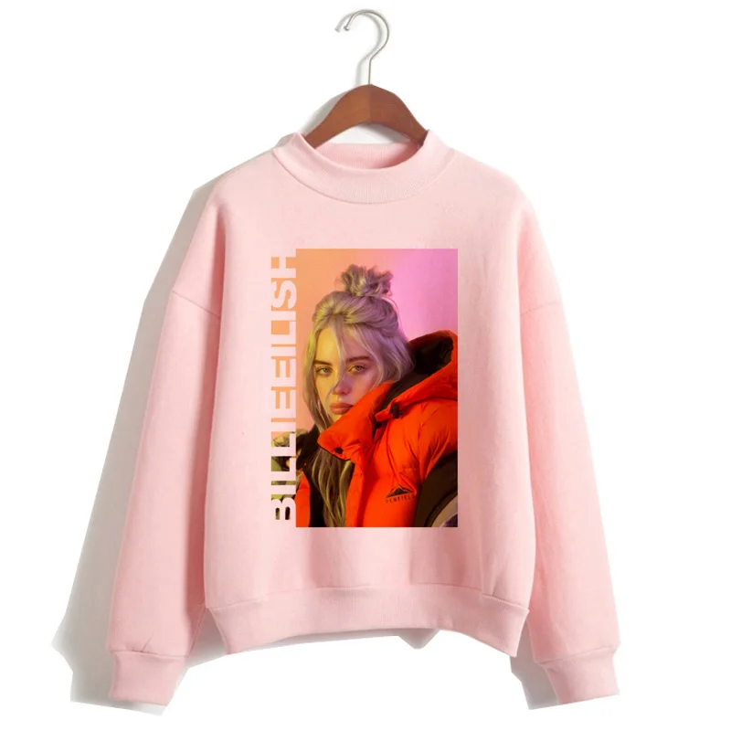P1848V-pink Billie Eilish негабаритных худи для женщин Harajuku корейский хип хоп стиль Kawaii 90s Толстовка Женский капюшон Черная пятница Рождество - Цвет: P1848V-pink