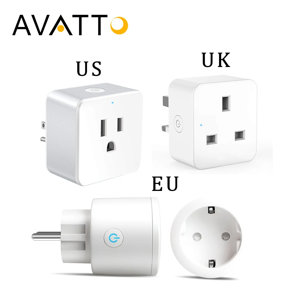 AVATTO 16A умная розетка с Alexa, Google Home аудио голосовое Беспроводное управление, 2,4G Wifi умная розетка с Android IOS Телефон