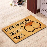 welcome mat for front door entrance way decorative floor mat owl hope you like big ass dogs doormat doormat with non slip back