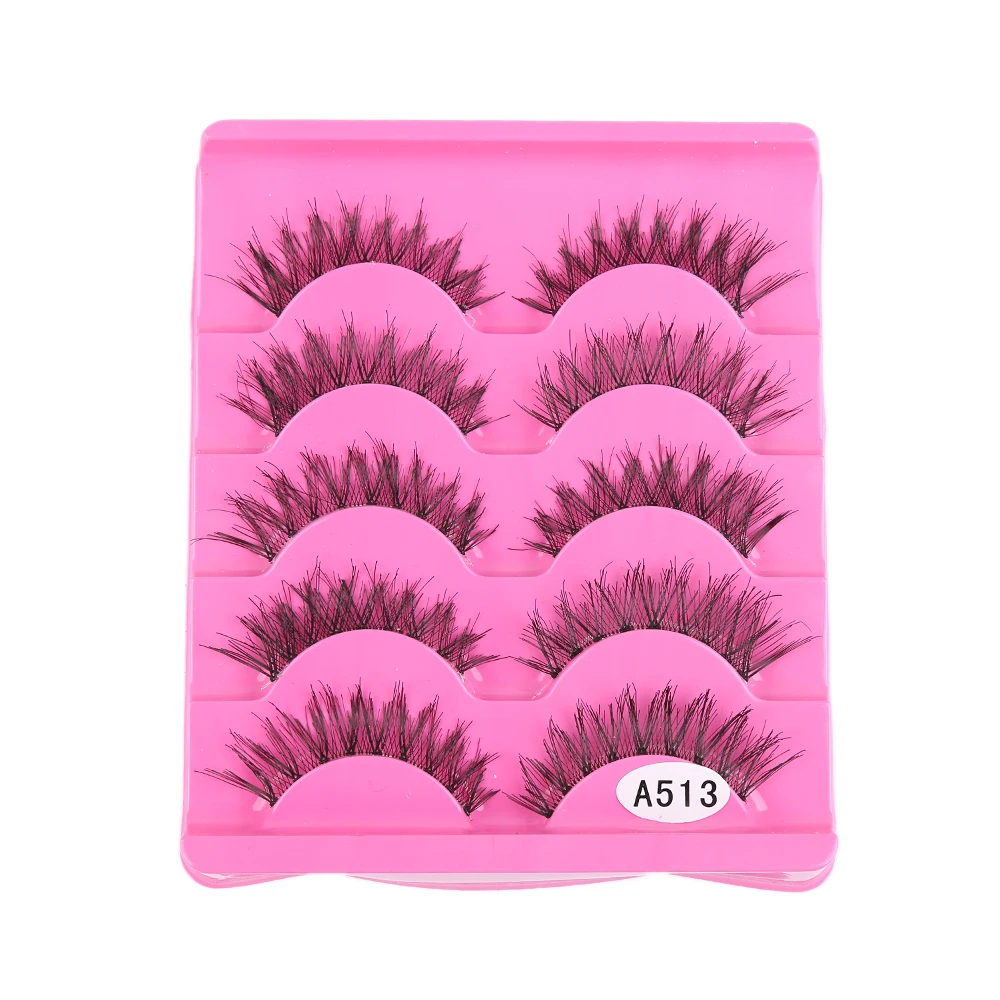 5 пар Новинка Модные женские мягкие натуральные густые накладные ресницы для