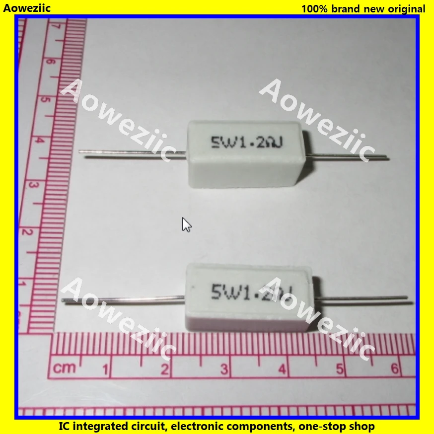 10 шт. горизонтальное сопротивление цемента RX27 5 Вт 5% Ом R RJ 5W1R2J керамическое