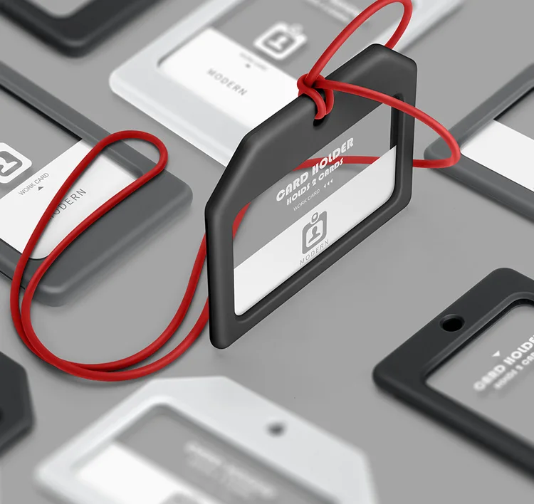 Современные работы держатель для карт с Силиконовая защита ID карта сотрудника работы сертификат идентификационные значка кредитной держатель для карт Органайзер 2 в 1