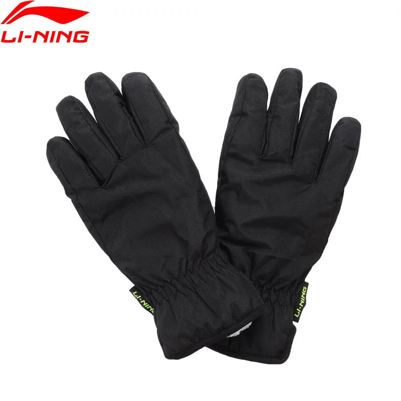 Li-Ning женские трендовые Зимние перчатки для досуга с сенсорным экраном 170/195 теплые спортивные перчатки с флисовой подкладкой из полиэстера ASGP018 PSB055