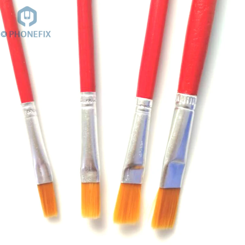 PHONEFIX 4 шт. деревянная ручка ESD безопасная щетка для тушения мягкий инструмент