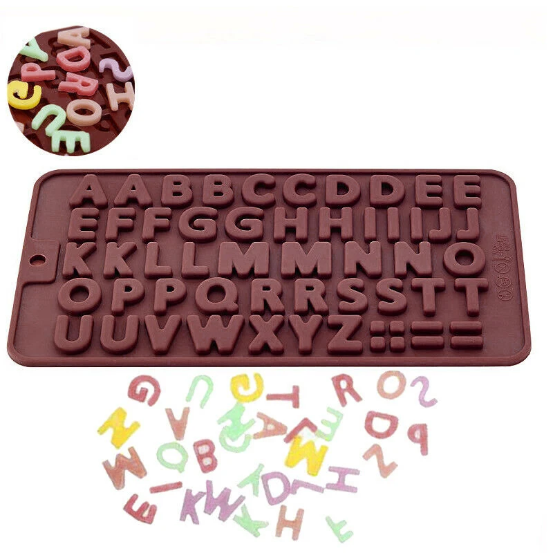 Kitchen DIY Chocolate Cake Mold 26 English Alphabet Silicone Baking Tool Ice Tray Cube Tools |
