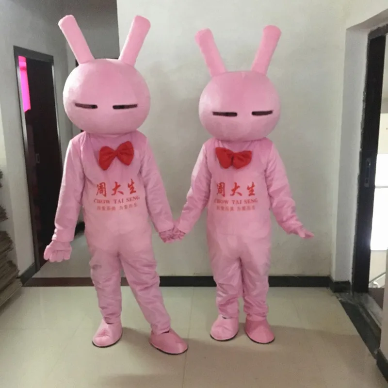 

Easter Rabbit Mascot Costume Pink Rabbit Mascot Cosplay Theme Mascotte Carnival Costume Halloween Easter Suit