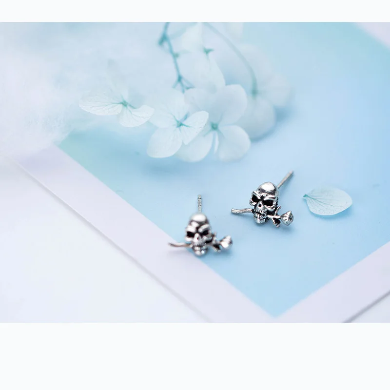 Серьги гвоздики Trusta из серебра 100% пробы в винтажном стиле|Серьги-гвоздики| |