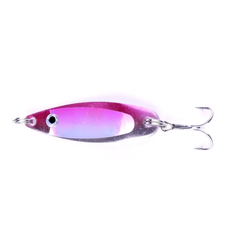 1PCS Hot 5CM/6.5G Metal Sequin Fishing LURE Artificial Bait 3D Eyes With Ring And Three Hooks