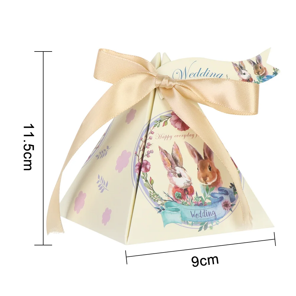 5 шт. вечерние коробки для конфет с пасхальным Кроликом Подарочная сумка посылка