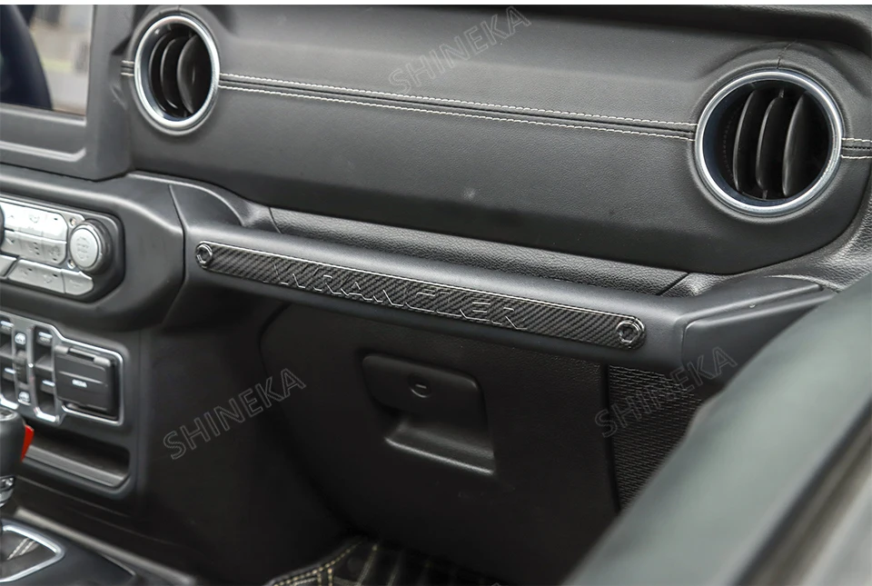 Внутренние молдинги для Jeep Wrangler JL+ Co-pilot центральной консоли ручка полосы отделка, наклейки аксессуары для Jeep Wrangler