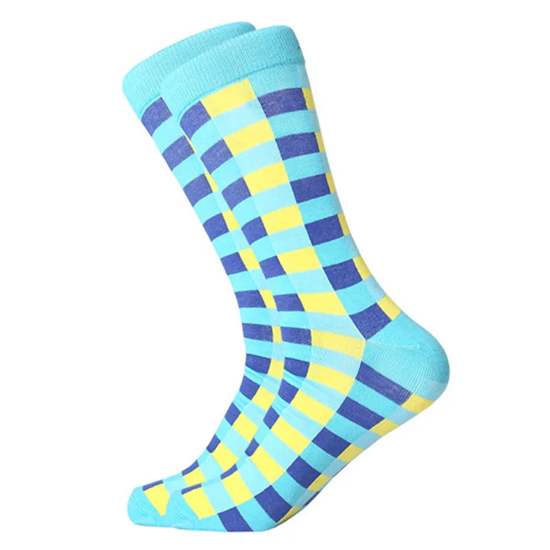 LETSBUY/1 пара, хлопковые мужские носки, Harajuku, цветные, Веселый день, медведь, рыба, длинные, теплые, нарядные носки для мужчин, для свадьбы, Рождества - Цвет: 1631C