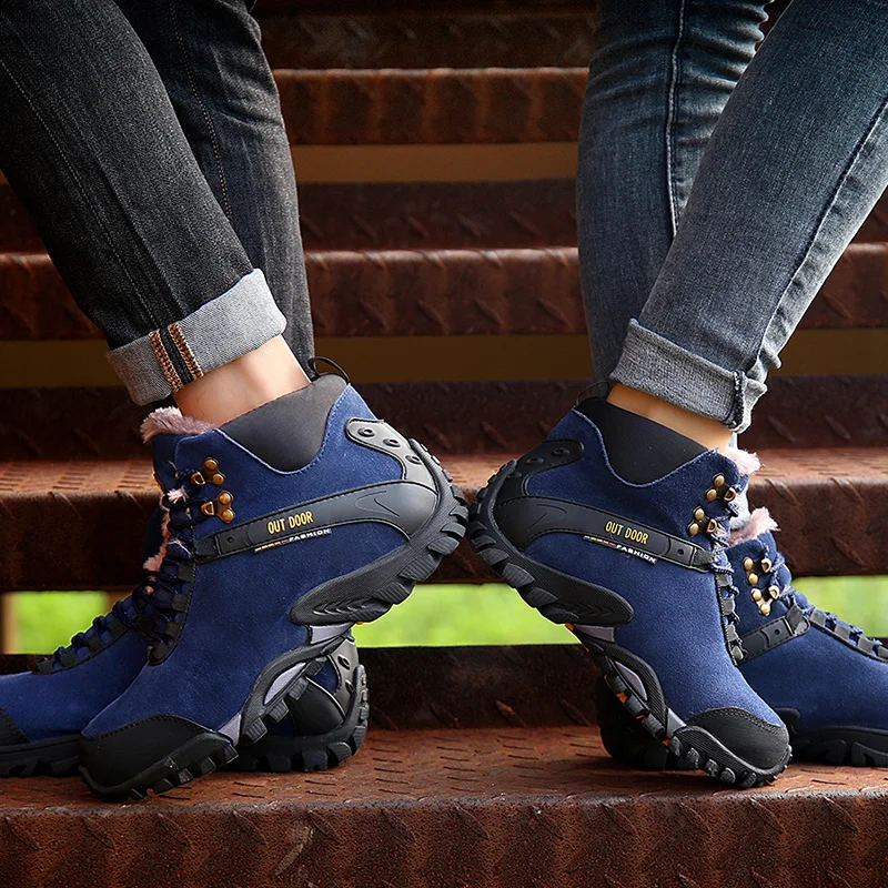 

Outdoor Sneakers Men Hiking Shoes Waterproof Anti-skidding Male Sport Shoes Wearable Keep Warm Winter Trekking Hunting Boots Men