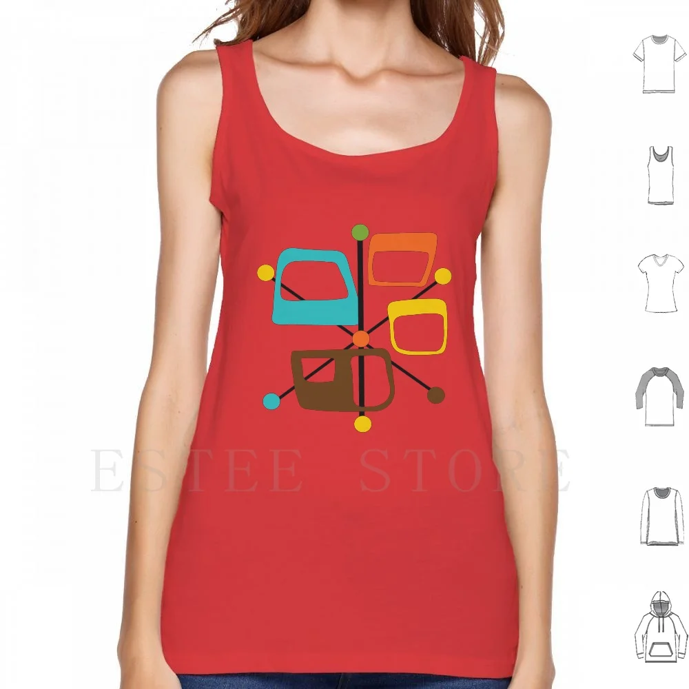 

Swanky Mid Century Modern Retro Geometric Star Tank Tops Vest Sleeveless Midcentury Mid Century Modern Atomic Swanky