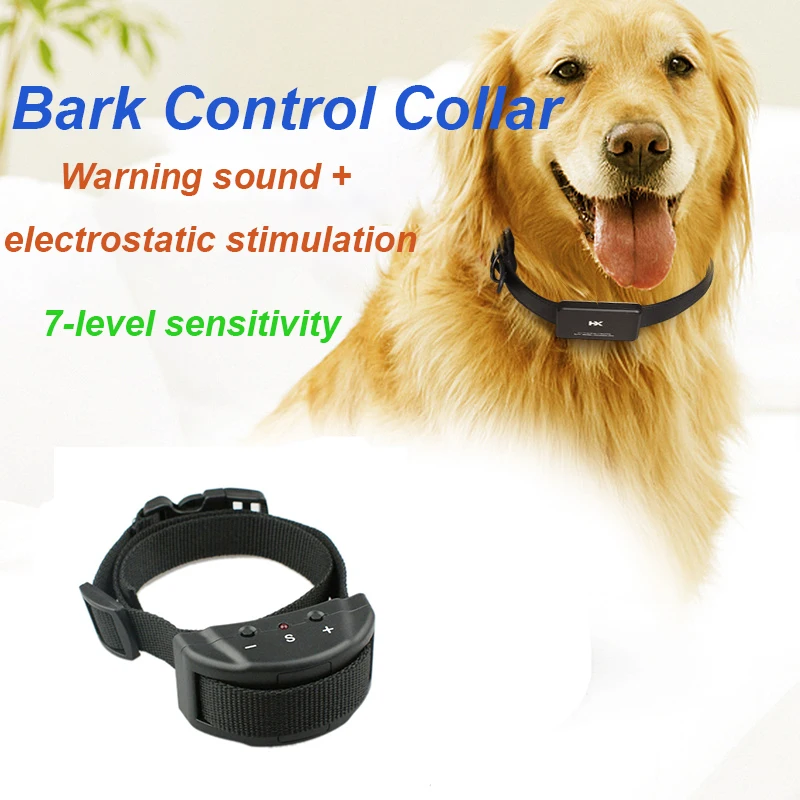 

Pet Automatic Bark Arrestor Electric Shock Dog Collar Warning Sound+Electrostatic Stimulation 7-level Sensitivity Anti-barking