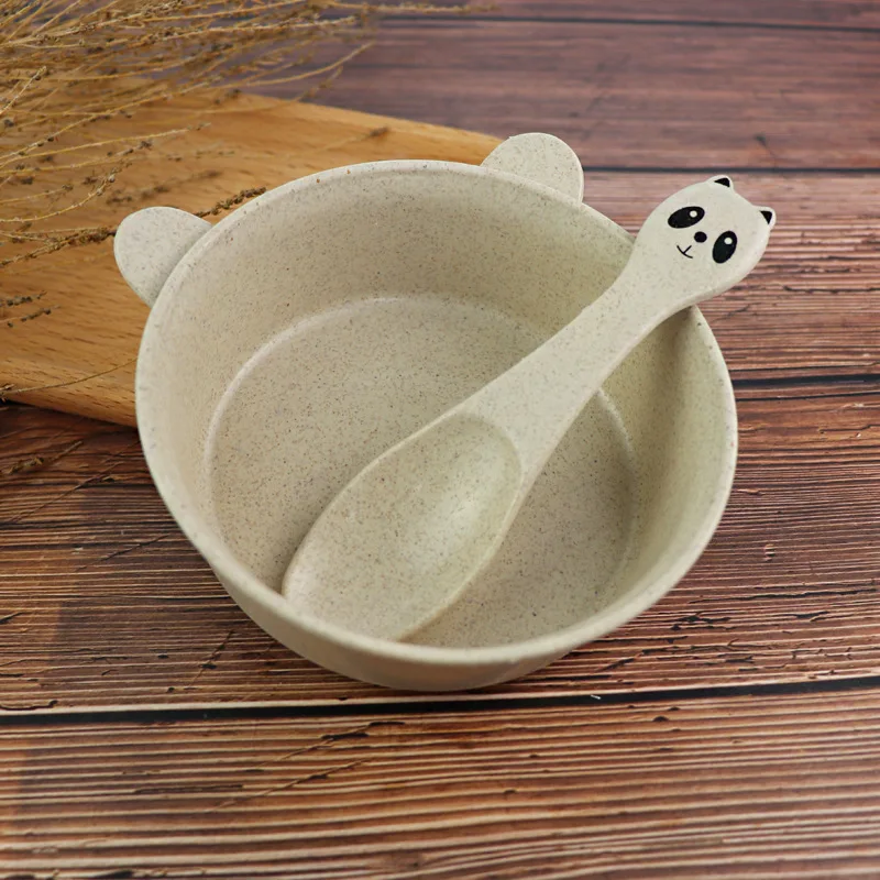 Закуски еда рисовая чаша для маленьких детей панда лапша ложка набор пищевой