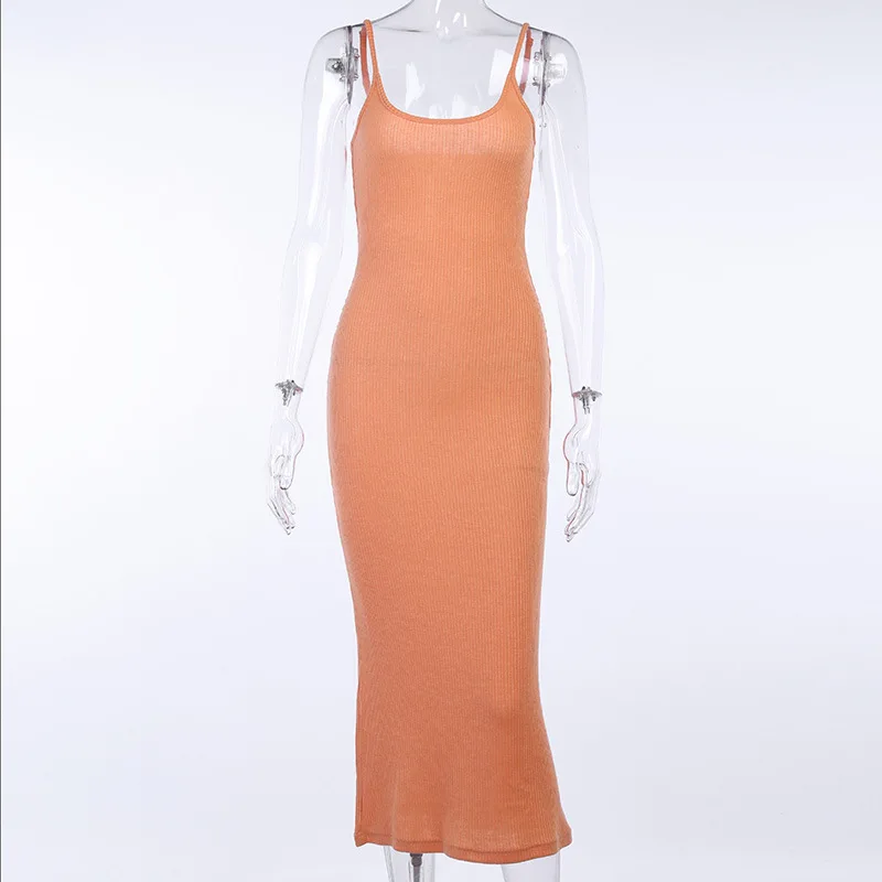

2020 Summer New Strap Long Dress New Sexy Backless Fishtail Skirt casual dress dresses woman party night casual dress