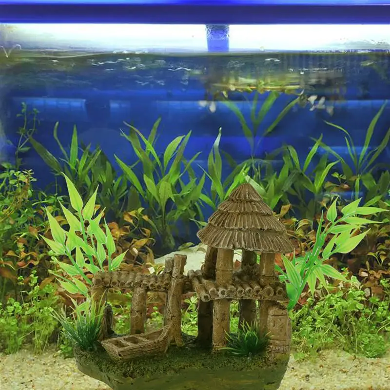 

Aquarium Decor Portable House Shape Resin Ornaments for Shop