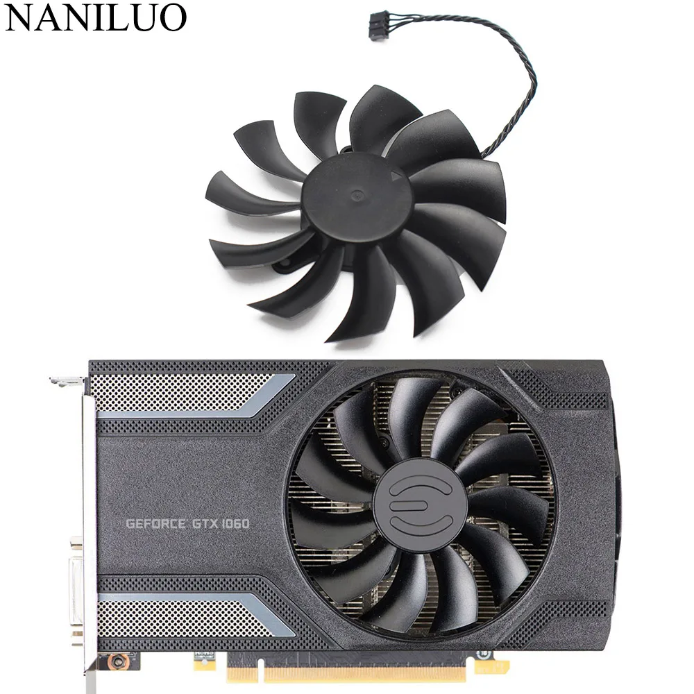 Охлаждение игровых видеокарт EVGA GeForce GTX 1060 960 950 SC 85 мм P106-100 GTX1060 ITX PLA09215B12H сменный