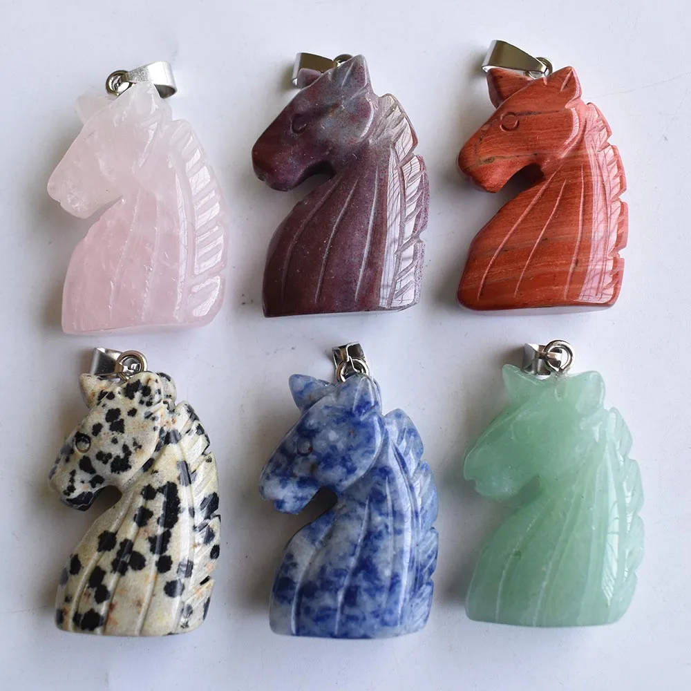 Новинка 2020 модный натуральный камень тигровый глаз резные подвески в форме