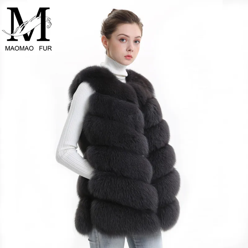 MAOMAOFUR жилет из натурального меха женский жилет из натурального Лисьего меха без рукавов Женская куртка Верхняя одежда весенний жилет из натурального Лисьего меха для девочек