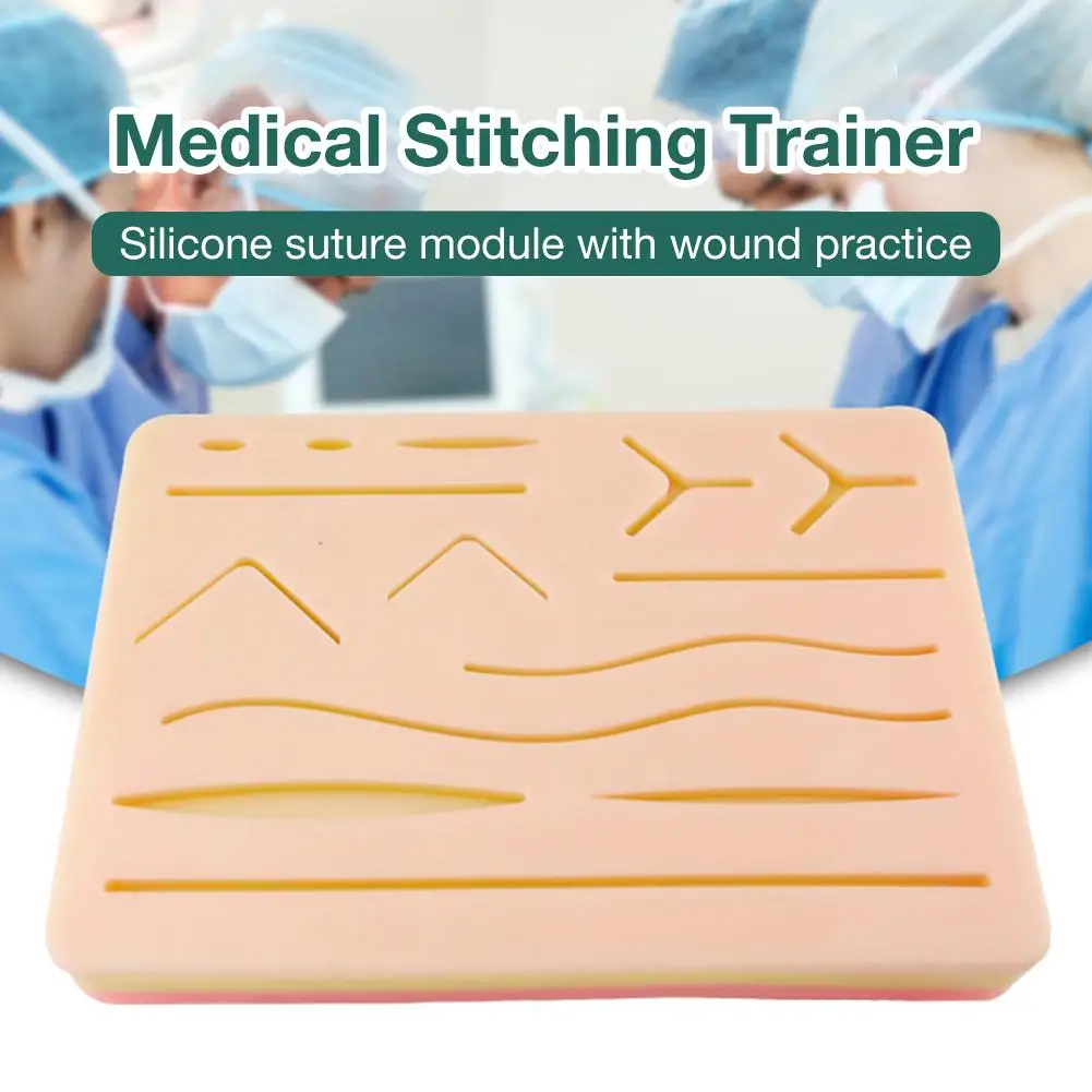 

Silicone Surgical Training Kit Pad Skin Suture Incision Trauma Accessories for Practice and Training Use