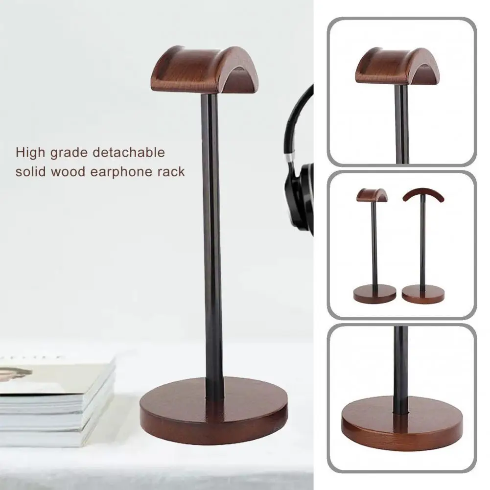 

Slim Practical Gaming Headphone Wood Display Stand Lightweight Headphone Rack Smooth Surface