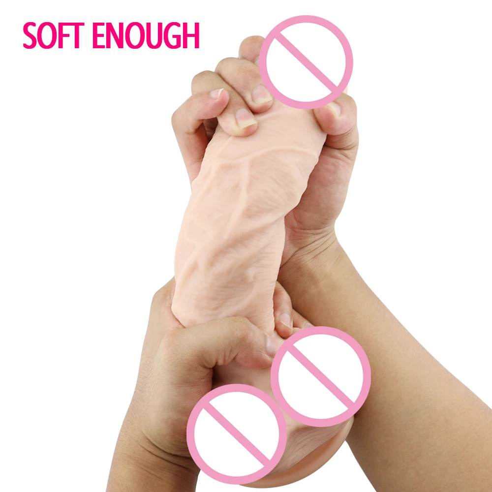 Реалистичный огромный пенис новый ощущение кожи фаллоимитатор очень большого размера с присоской секс