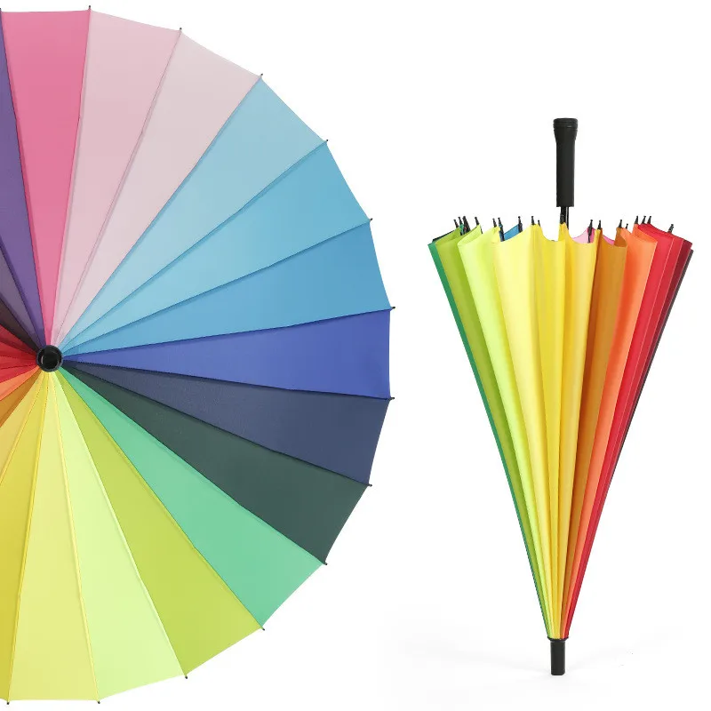 24K Сильный ветрозащитный стекловолокна каркас зонтика для мужчин Высокое