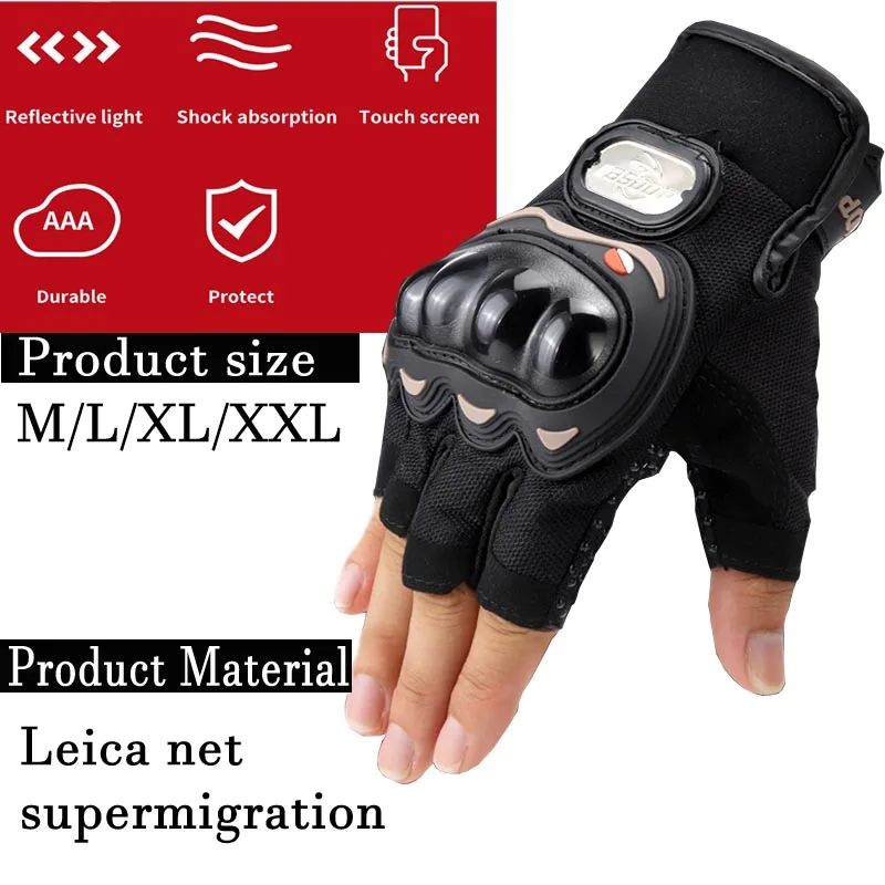 

Half Finger Motorcycle Gloves Motorcross Racing Protective Offroad Riding Scooter Guantes Motocicleta Moto Gloves New