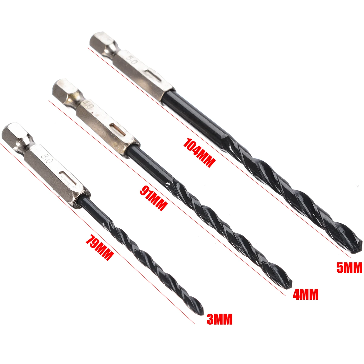 Набор сверл из быстрорежущей стали с шестигранным хвостовиком 1/4 дюйма 15