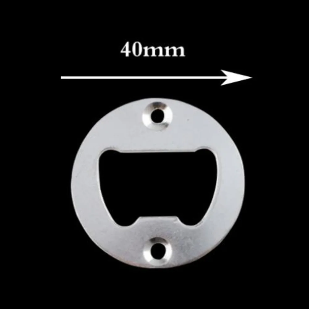 

1000PCS Stainless Steel Bottle Opener Part With Countersunk Holes Round Metal Strong Polished Bottle Opener Insert Parts