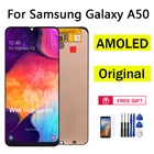 Оригинальный 6,4 ''AMOLED ЖК-дисплей для Samsung Galaxy A50, сенсорный экран, дигитайзер с рамкой, экран для Samsung A50 SM-A505FNDS LCD
