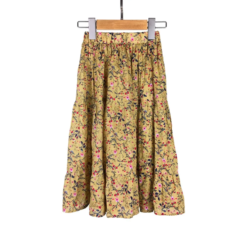 

Children's wear girls summer Korean the new girl children floral retro children's skirt girls skirts