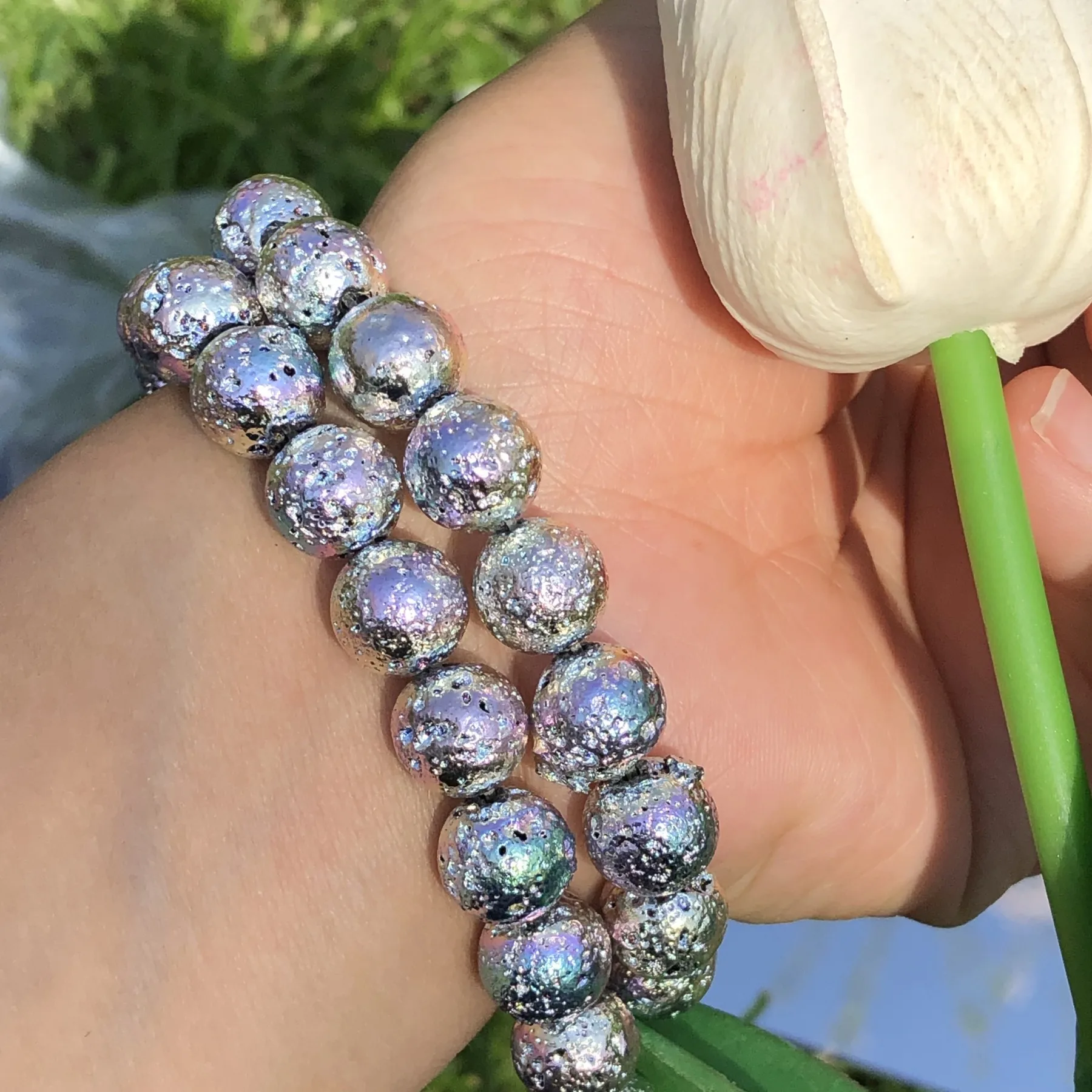 Синий многоцветный рок вулканического Натурального Гематита камня Рассыпчатая