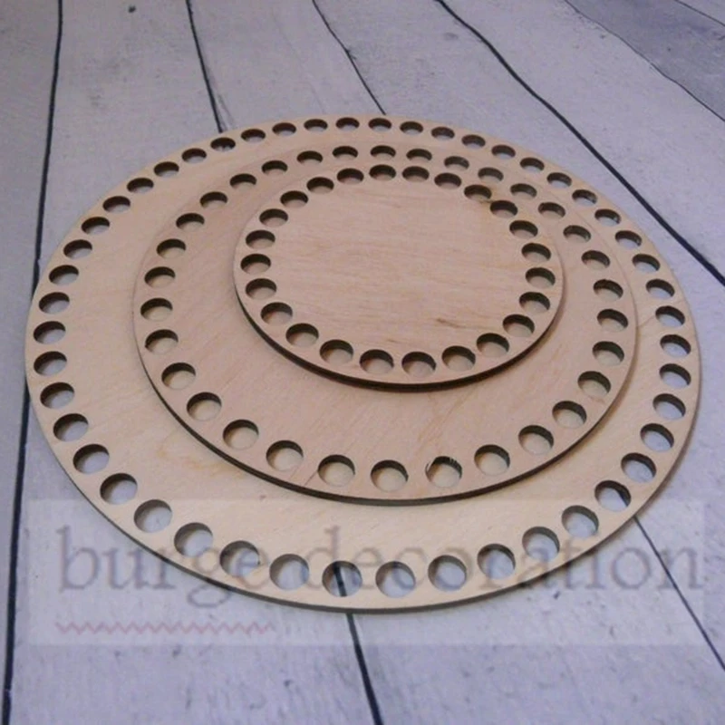 Деревянная основа набор из 3 деревянных низов корзина для вязания крючком ручная