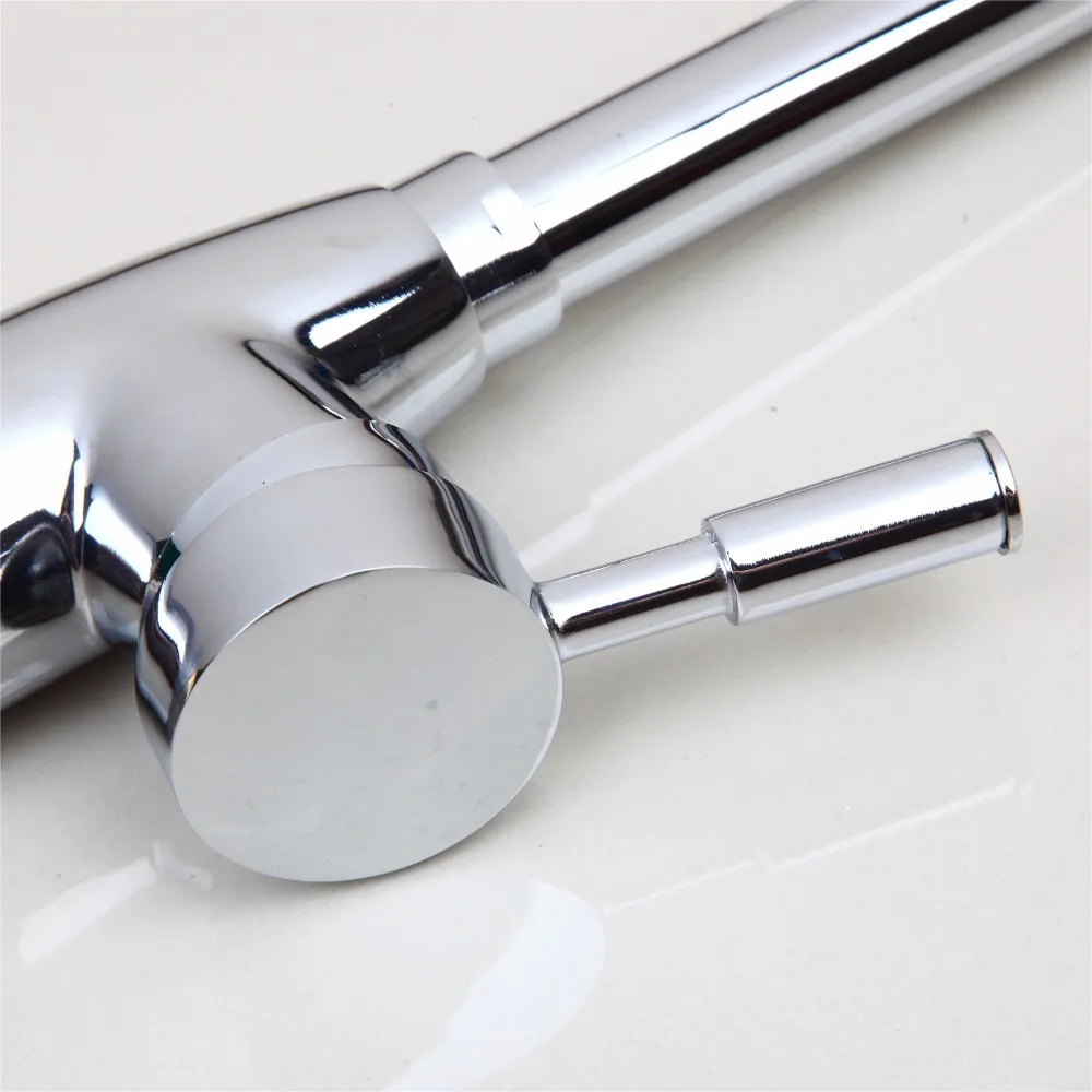 KEMAIDI Stainless Steel Swivel Kitchen Faucet 360 Degrees Chrome Brass Mixer Basin Sink Water Tap | Обустройство дома