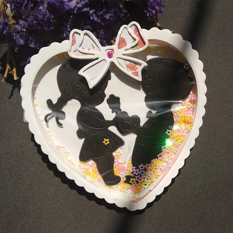 Скрапбукинг сердце свадьба шейкер карты металла резки штампы новые 2019 ремесло