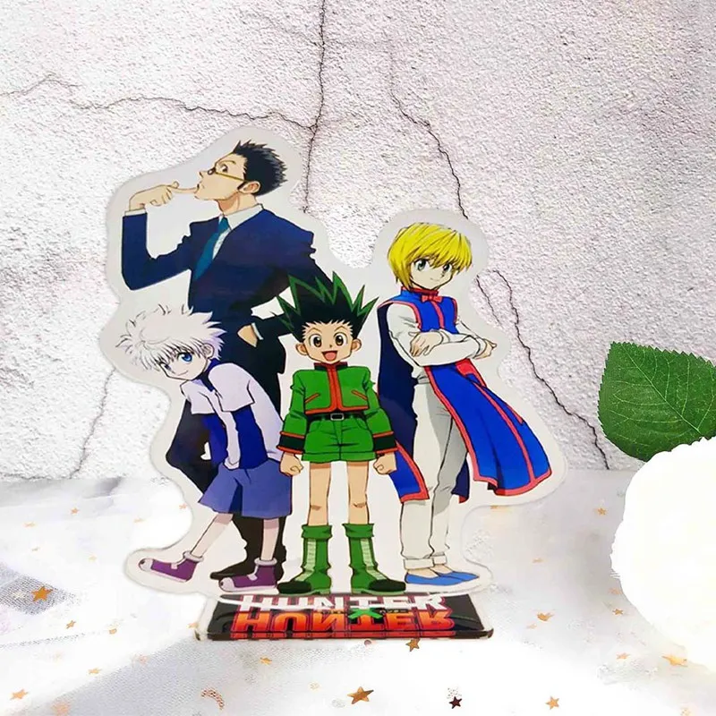 

Double-side Plate Holder Cake Topper Anime Cool Figure Stand Anime Hunter Hunter Hisoka Acrylic Stand Figure Model