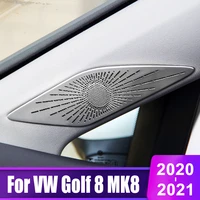 for volkswagen vw golf 8 mk8 2020 2021 2022 gti r car a pillar door stereo audio speaker cover trim sticker interior accessories