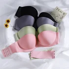 Бесшовные бюстгальтеры для женщин, сексуальный бюстгальтер без бретелек с эффектом пуш-ап, невидимое нескользящее нижнее белье, однотонное нижнее белье без бретелек