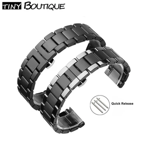 Ремешок керамический для samsung gear s2 S3Galaxy 46 мм 42 мм, сменный Браслет для huawei Watch GTHONOR Magic watch 2, 20 22 мм