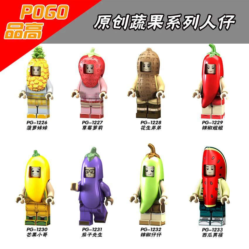 Одна продажа Медуза Рокман Ач фу ананас строительные блоки кирпичи модель