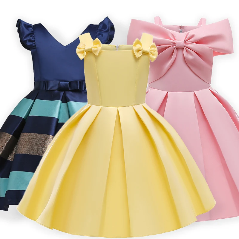 

Summer Wedding Dress Girls Stripe Kids Clothes Princess Dresses For Women Evening and Party Dress Children Clothes 8-12Y vestido