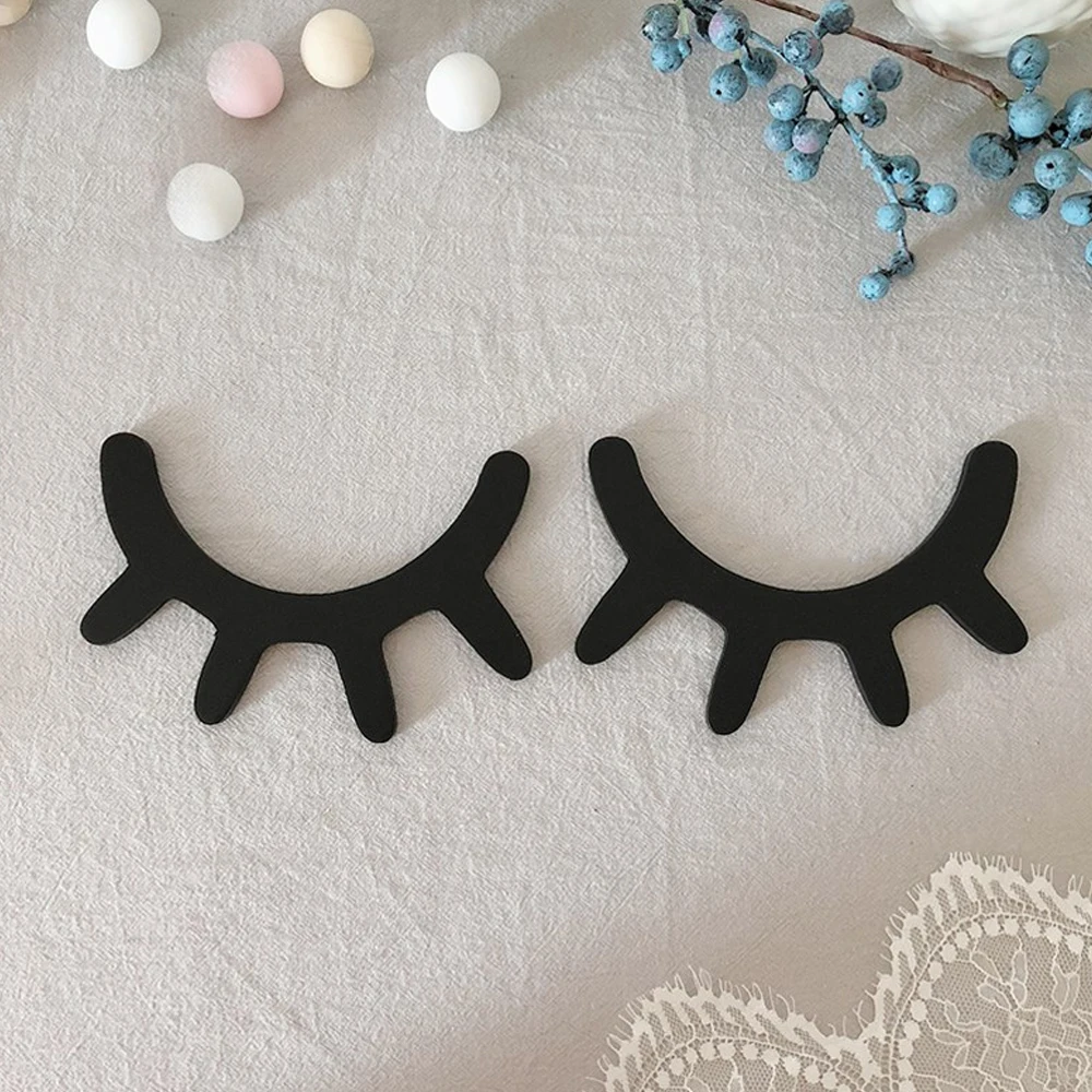 1 пара 3D накладные ресницы настенные наклейки в скандинавском стиле деревянные