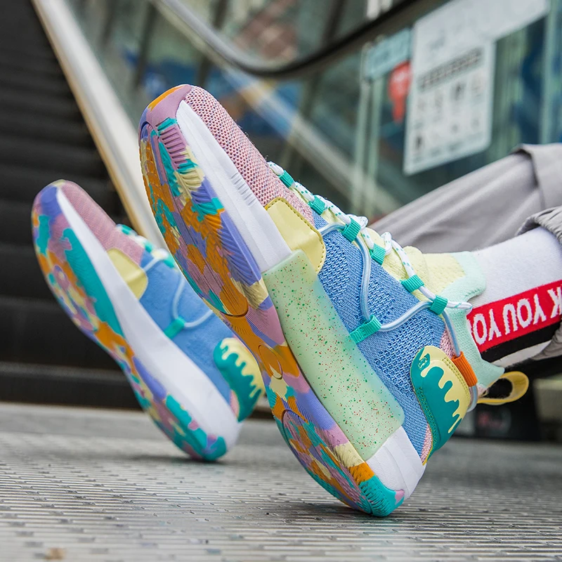 Fashion Colorful Couples Sports Shoes Basketball Platform Sock Sneakers Men Sizes 36-45 Breathable Womens Trainers Shoes Basket