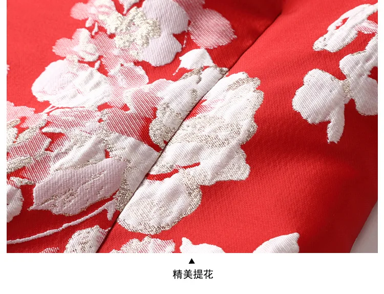 new year chinese-style dress Tang Costume collar cotton-padded jacket retro printing long-sleeved Short coat winter jackets