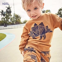 little maven 2020 new autumn winter boys cotton brand long sleeve dinosaur print sweater pants children set for 2 7 years