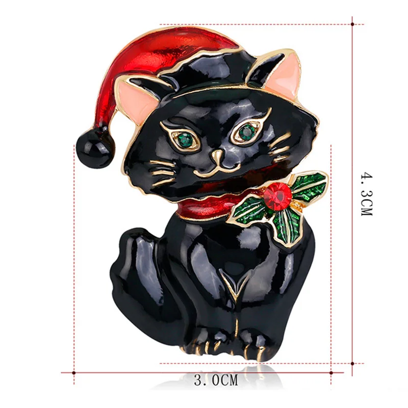 

Cute Cat Brooch Fashion Rhinestone Brooches For Women Animal Jewelry Funny Winter Design High Quality New 2020 Jewelry Gift